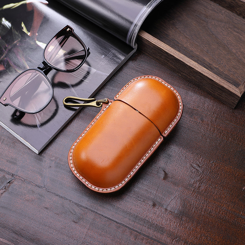 Retro Tanned Leather Glasses Case