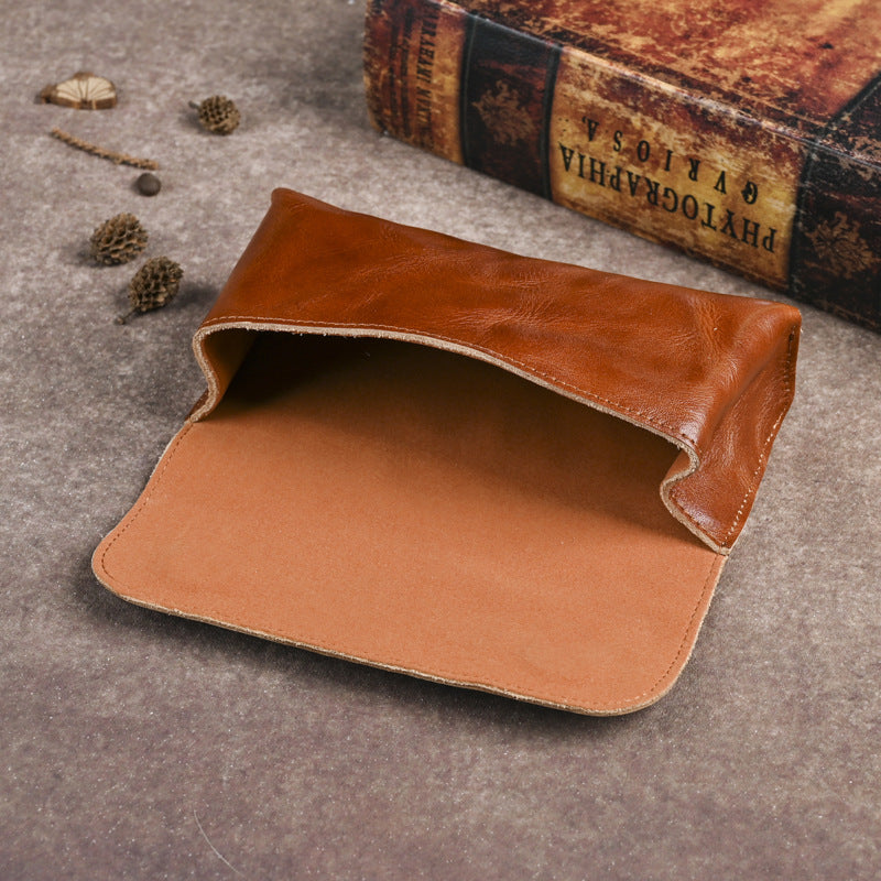 Retro Magnetic Handmade Leather Sunglasses Case