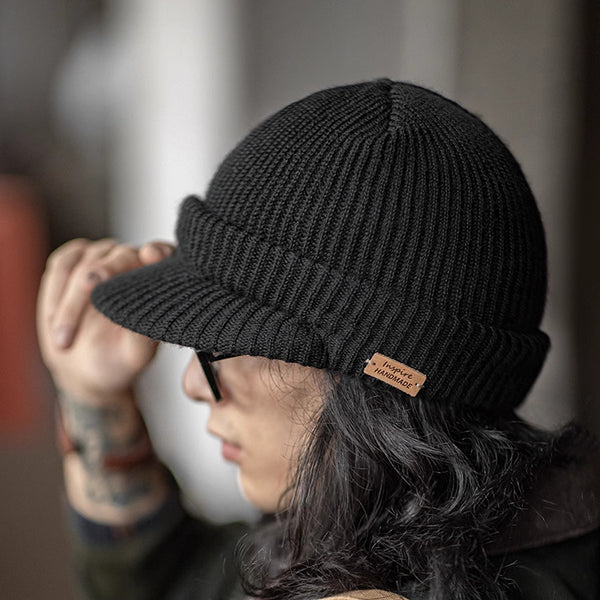 Retro Winter Warm M1941 Visor Beanie