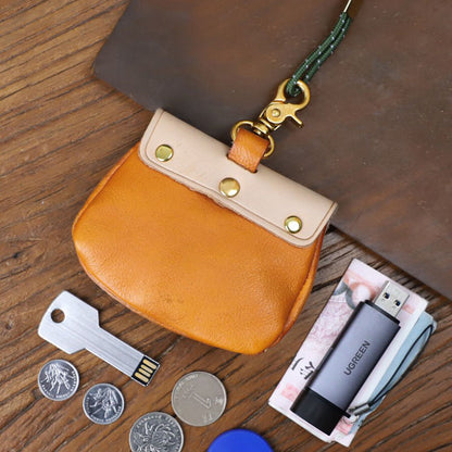 Retro Handmade Leather Portable Buckle Bag