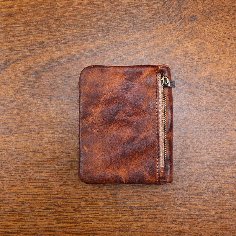 Retro Leather Handmade Short Wallets
