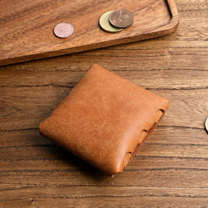Retro Tanned Leather Coin Bag Wallet