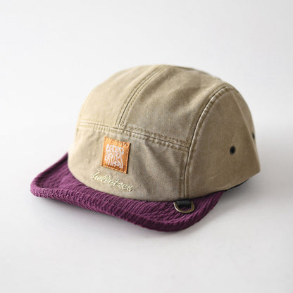 Corduroy Retro Flip Hat Beret Casual Cap Adjustable Hat