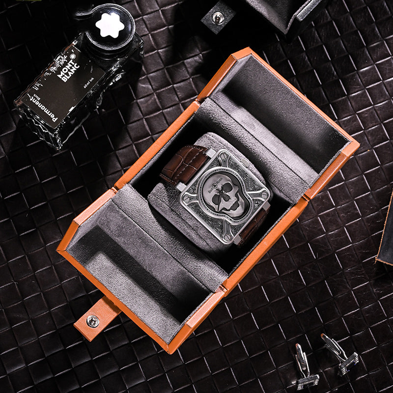 Retro Premium Leather Watch Organizer Box