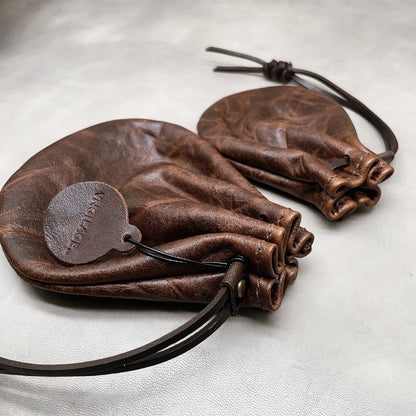 Retro Handmade Leather Coin Bag Storage Bag