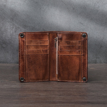 Retro Handmade Leather Wallet Multi-card Slots Wallet