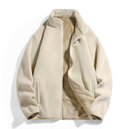 Retro Couple Winter Warm Velvet Casual Coat