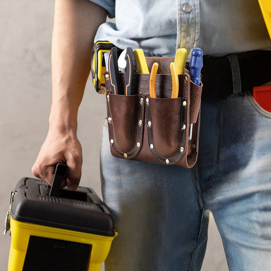 Retro Leather Tools Waist Bag