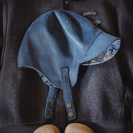 Retro Corduroy Windproof Ear Protection Hat