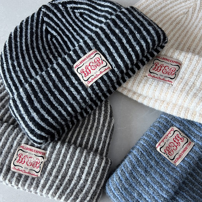Retro Striped Knitted Hat