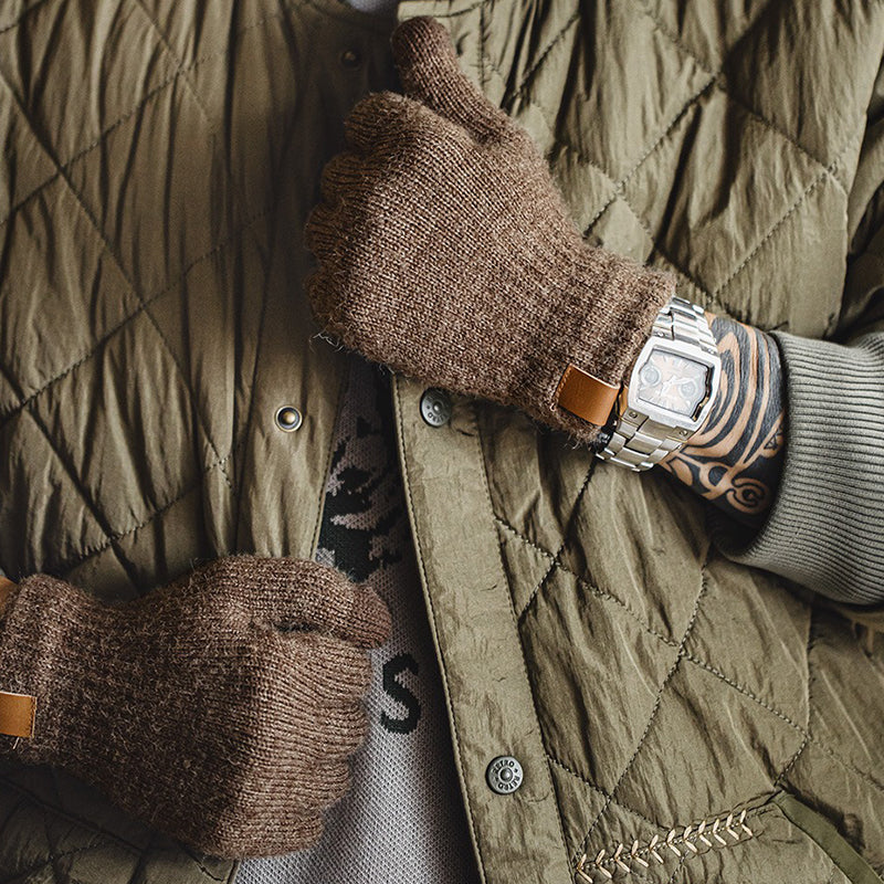 Retro Velvet Finger Touch Screen Gloves