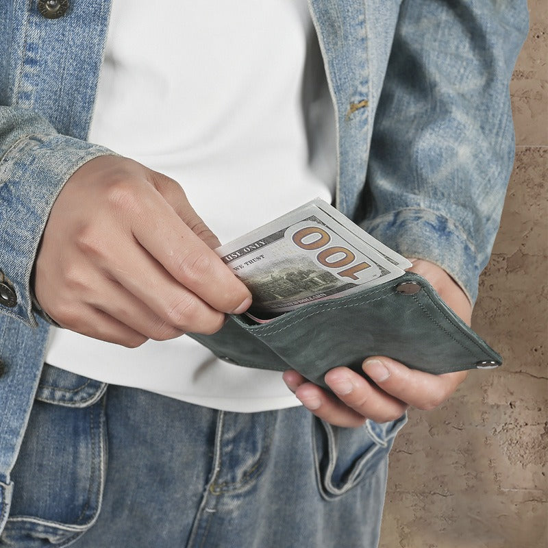 Retro Handmade Leather Wallet Multi-card Slots Wallet