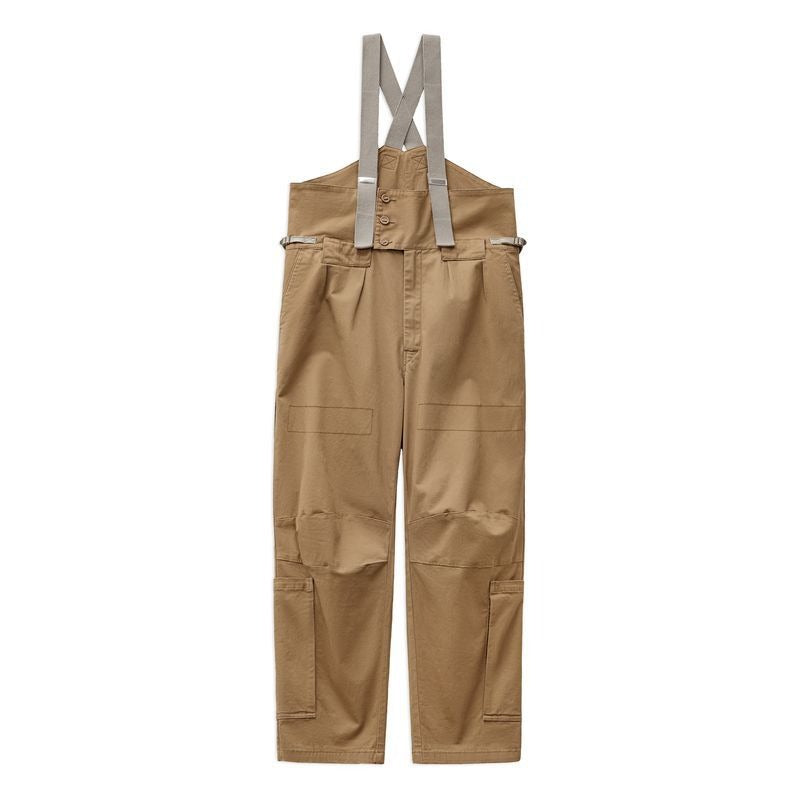 Retro Loose Straight Overalls Casual One-piece Suspender Trousers