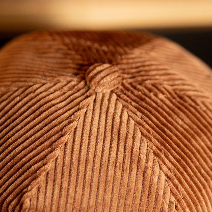 Retro Corduroy Flip Hat Beret Casual Cap Adjustable Hat