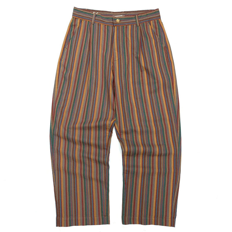 Retro Cotton Striped Casual Pants