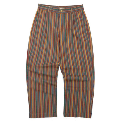 Retro Cotton Striped Casual Pants