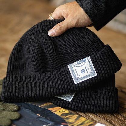 Vintage Winter Knitted Wool Beanie Hat