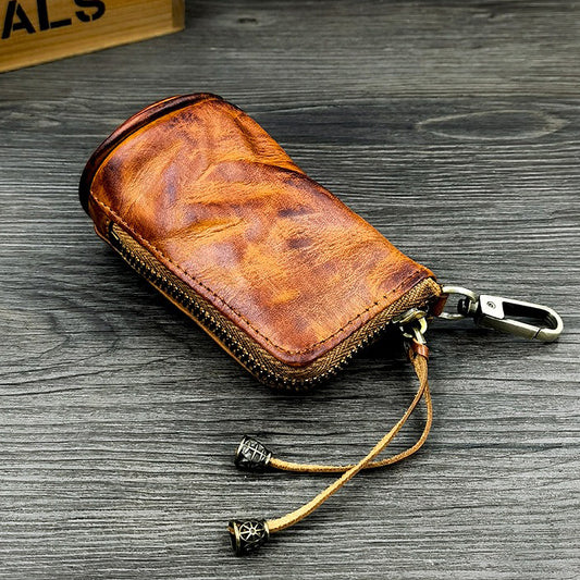 Retro Handmade Leather Key Bags Waist Bags