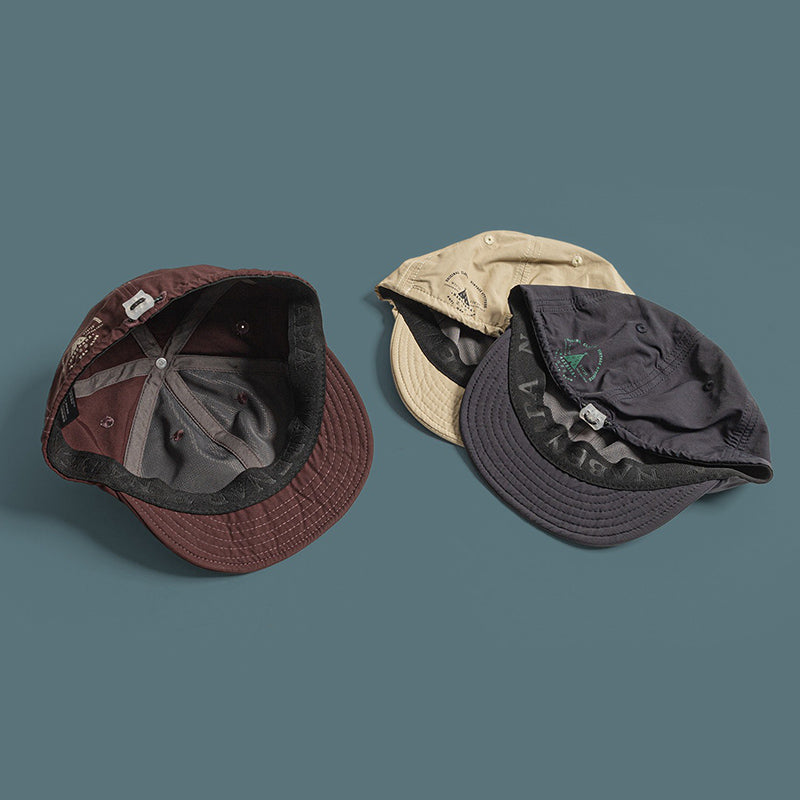 Retro Printed Baseball Cap Flip Hat Beret