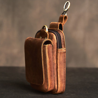 Retro Handmade Leather Phone Case Waist Bag
