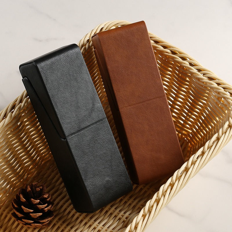 Retro Tanned Leather Glasses Case
