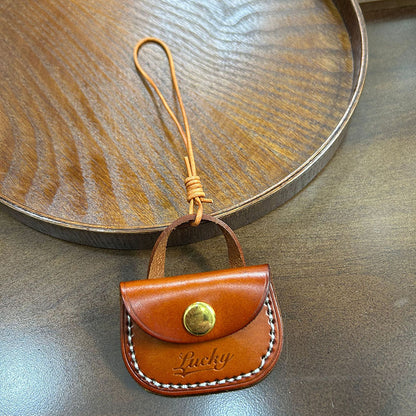 Retro Handmade Leather Mini Storage Bag Lucky Accessories