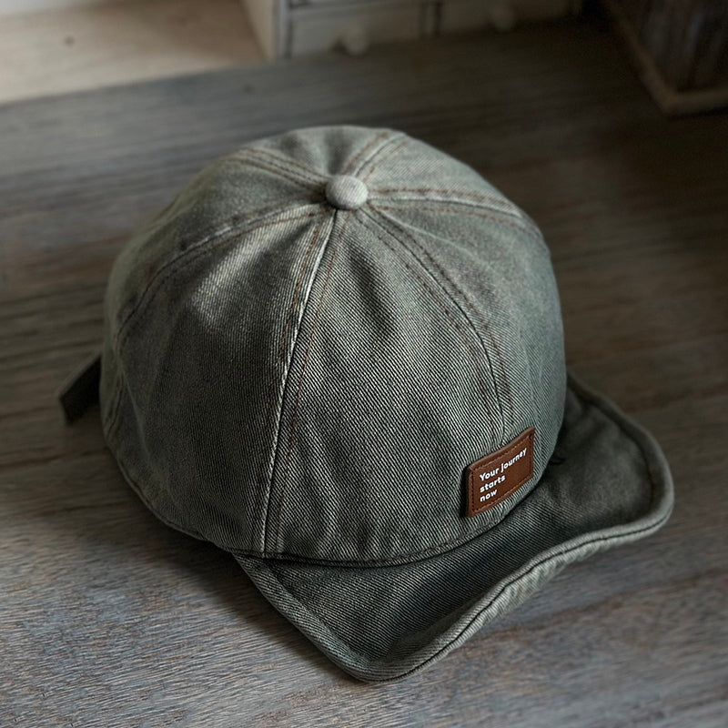 Retro Flip Hat Beret Casual Cap Adjustable Hat