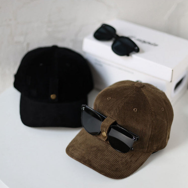 Retro Glasses Storage Flip Hat Beret Casual Cap Adjustable Hat