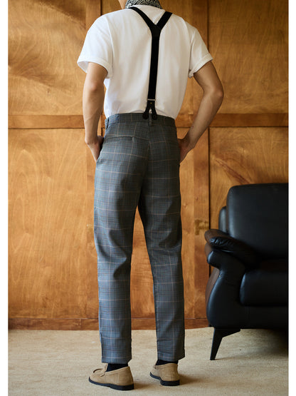 Retro Style Casual Overall Pants