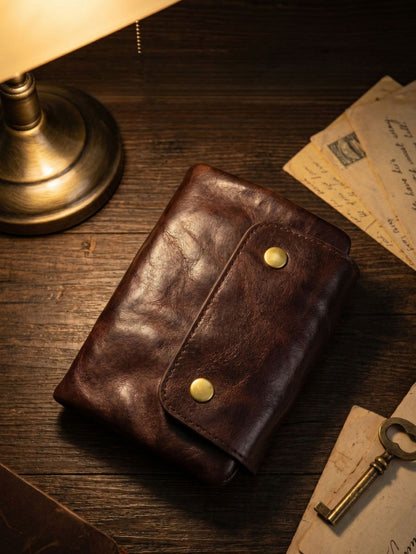 Retro Leather Handmade Short Wallets