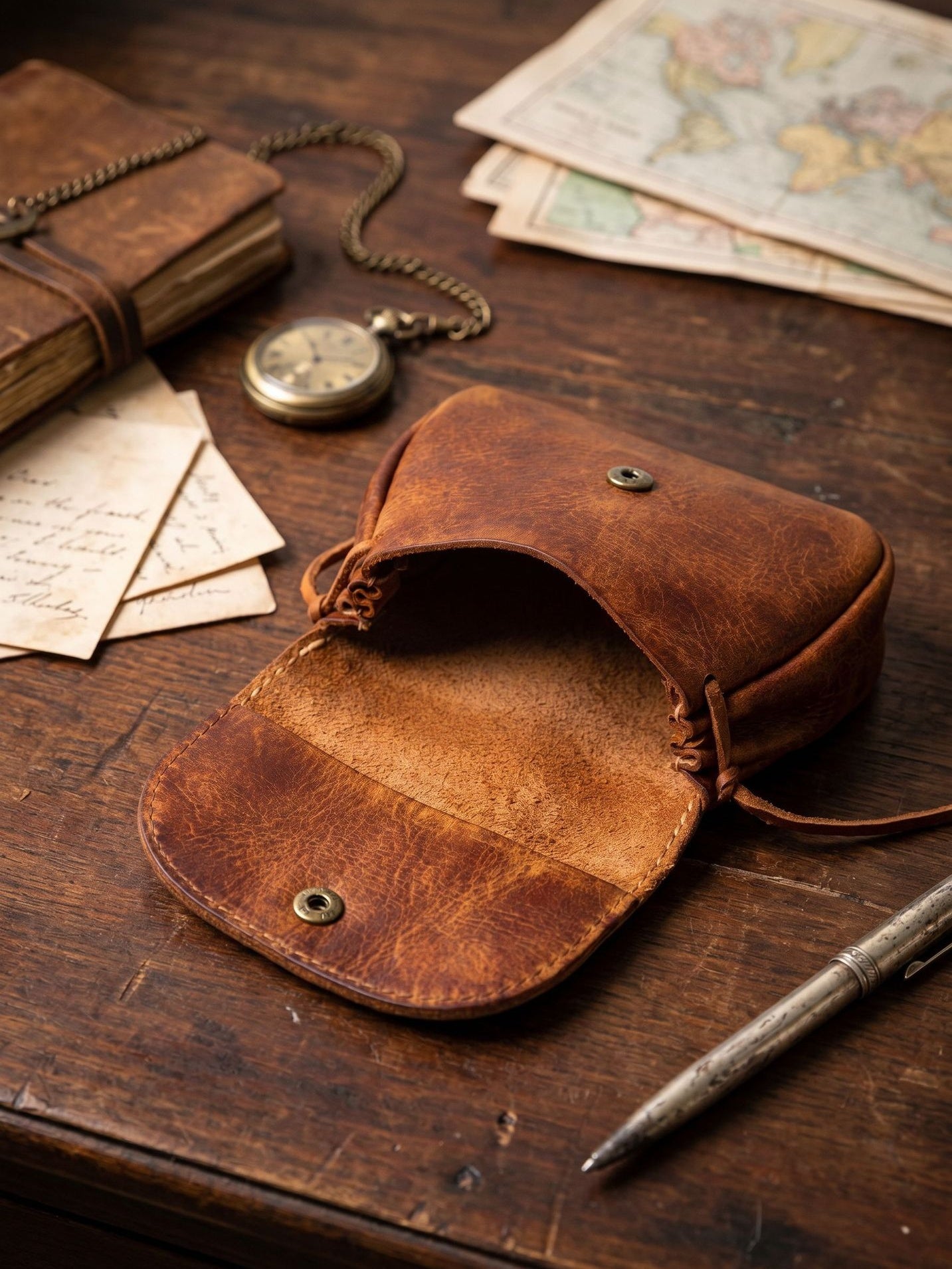 Retro Handmade Leather Card Holders Wallet