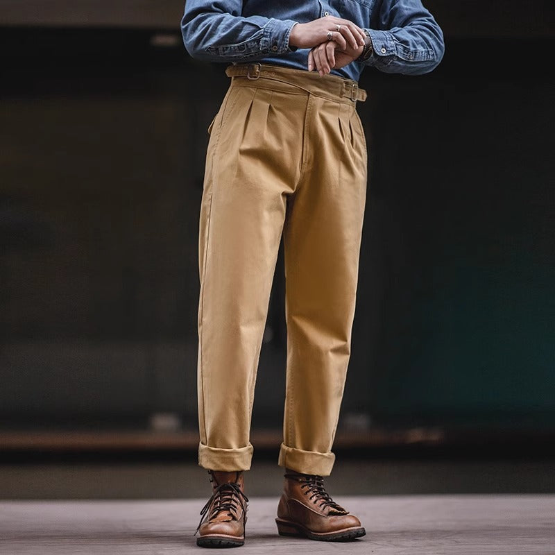 Vintage Casual Cargo Work Pant Stright Trousers