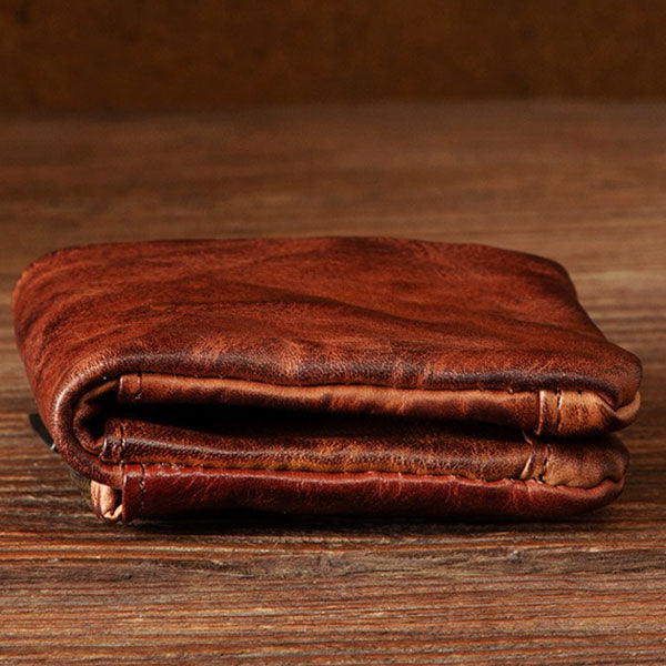 Retro Leather Handmade Short Wallets