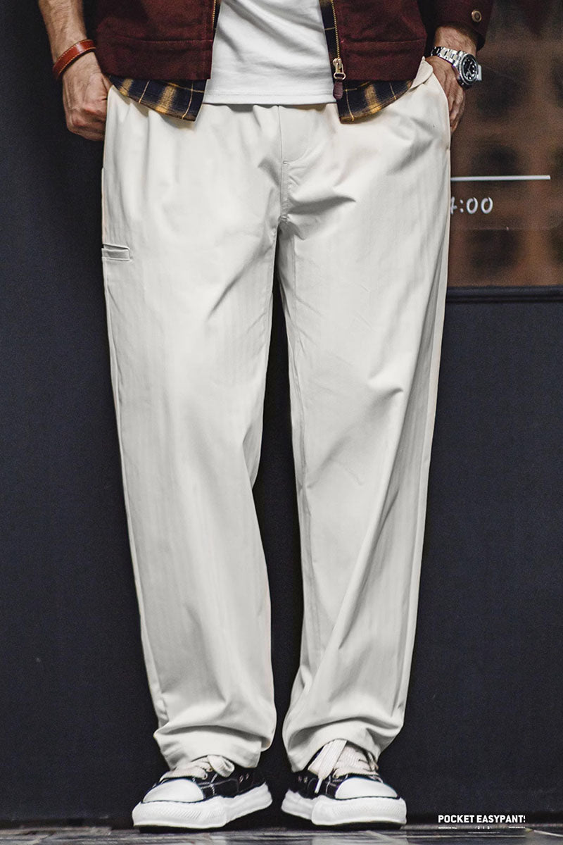 Retro Herringbone Cleanfit Easy Pants