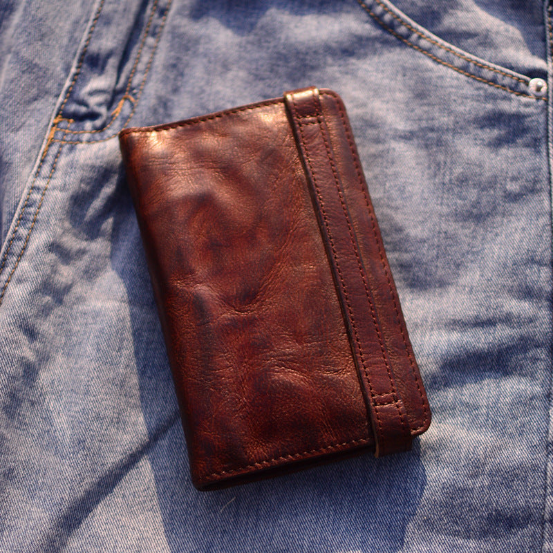 Retro Handmade Leather Multi-card Slots Wallets