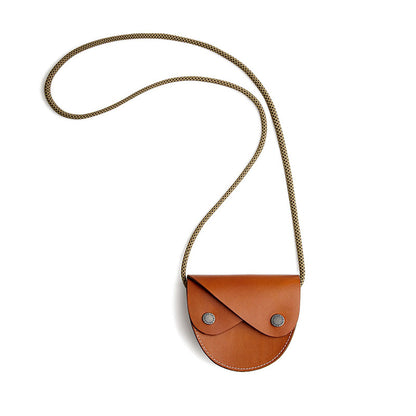 Retro Vegetable Tanned Leather Saddle Bag