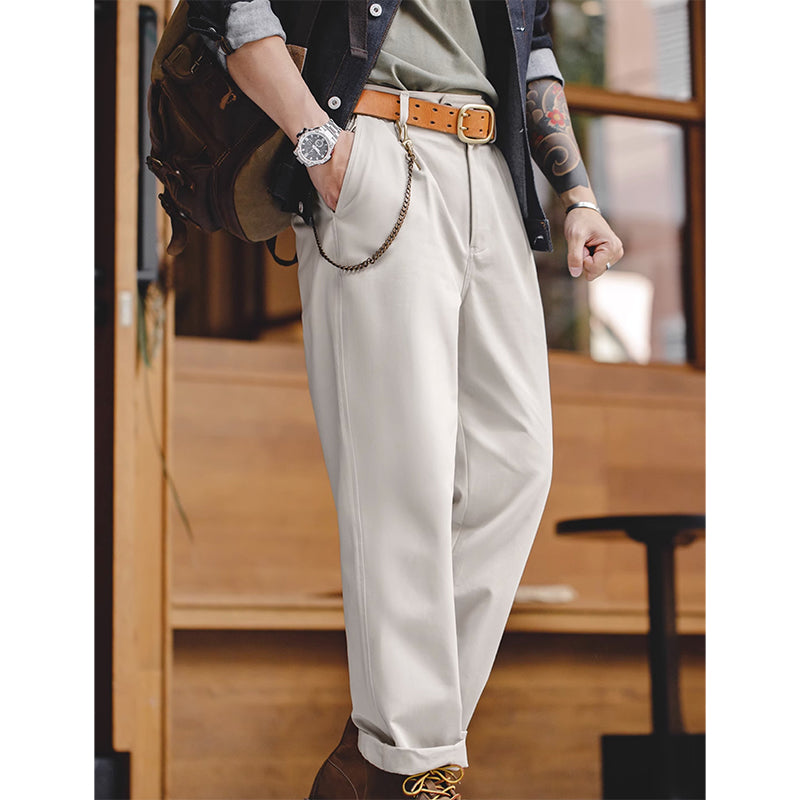 Retro Naples Trousers Gentleman Straight Leisure Design Pants