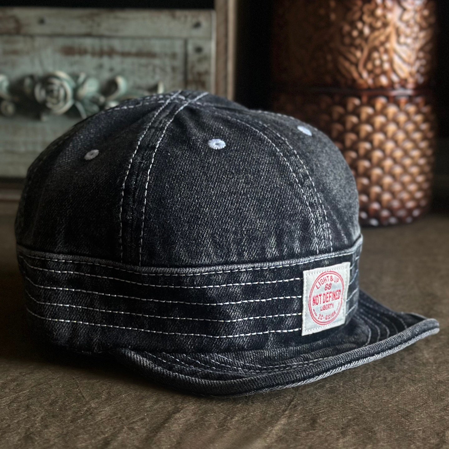 Retro Denim Flip Hat Beret Casual Cap Adjustable Hat