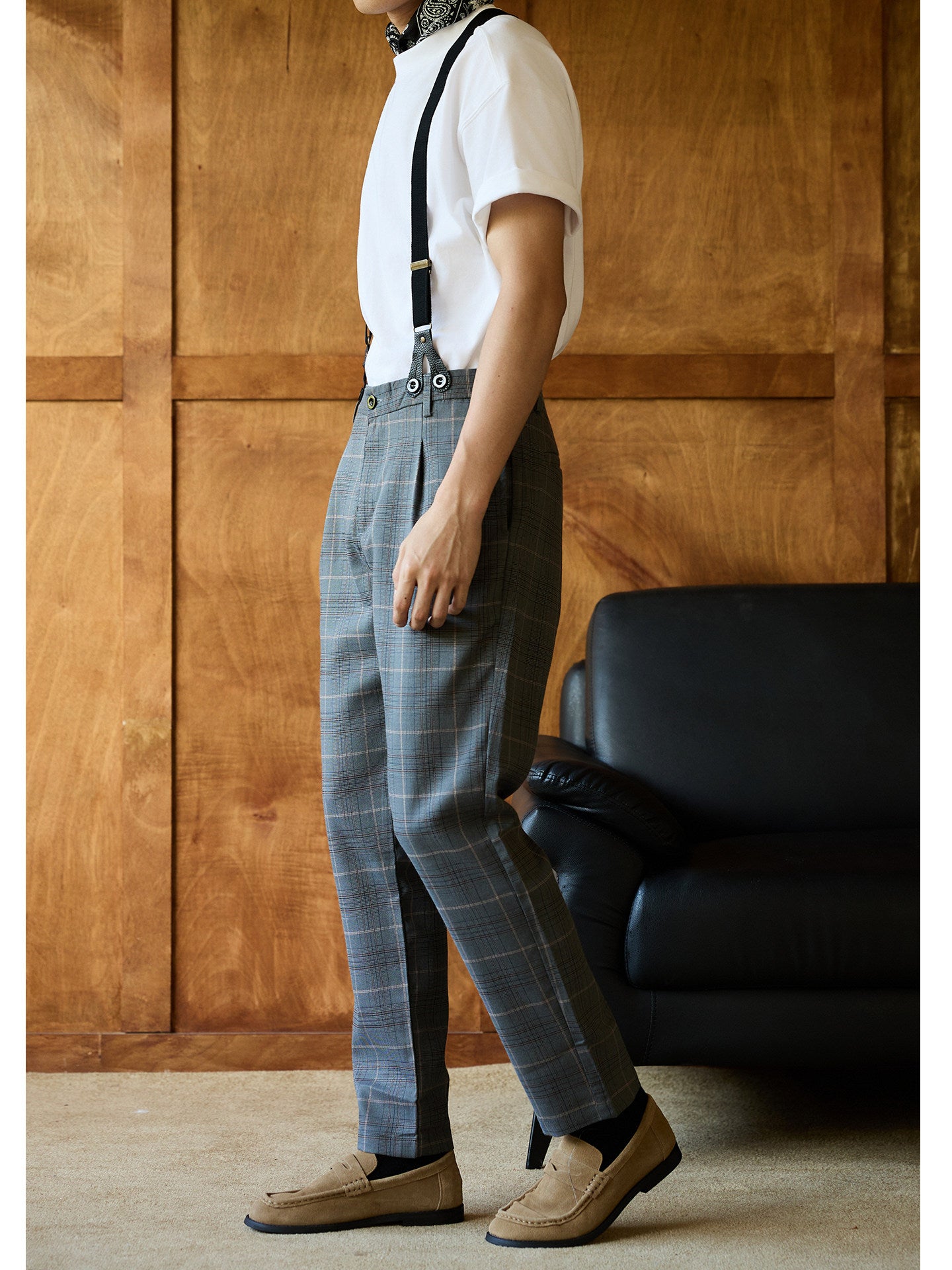 Retro Style Casual Overall Pants