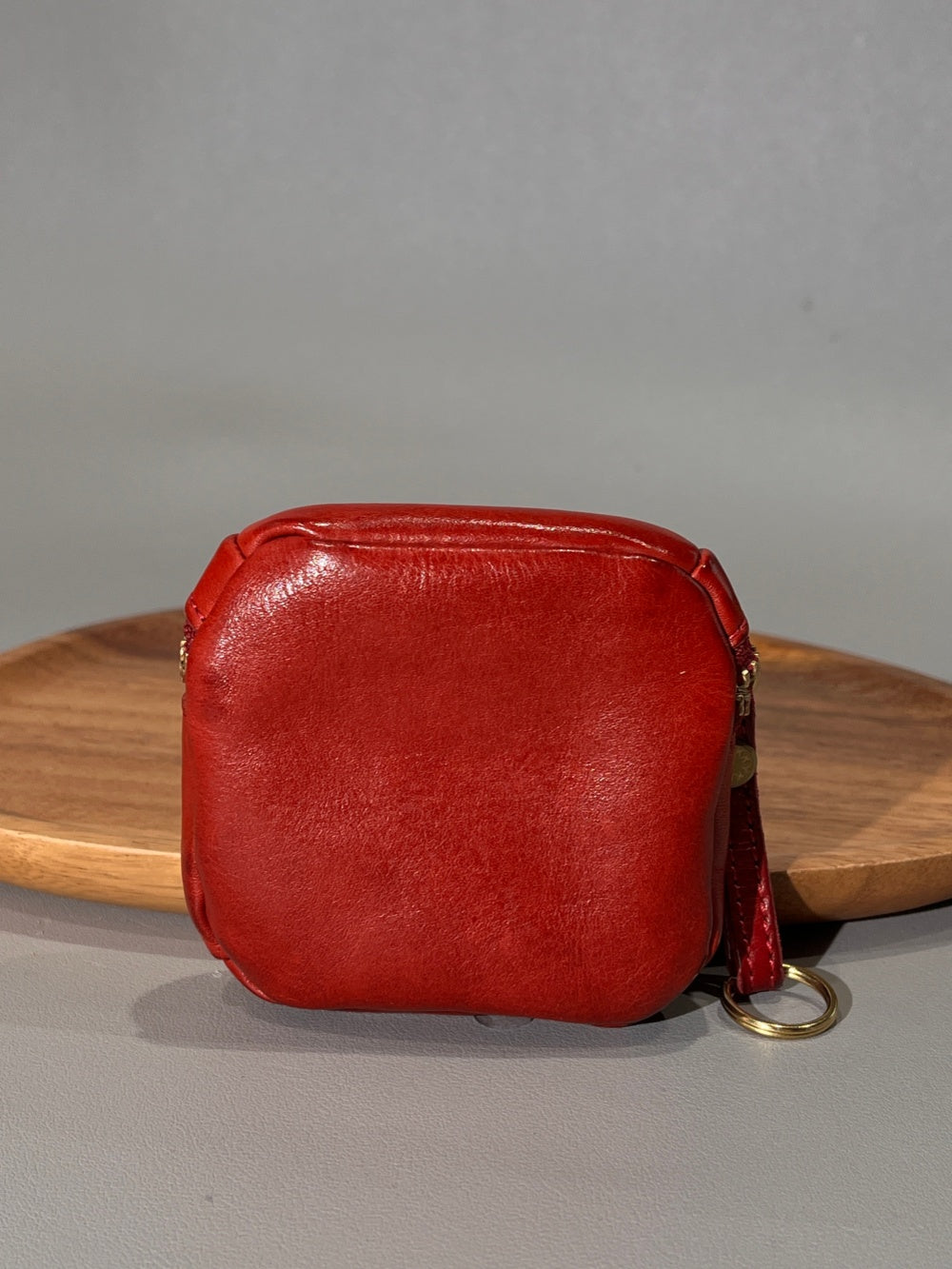 Retro Handmade Leather Coin Wallet Earphone Bag