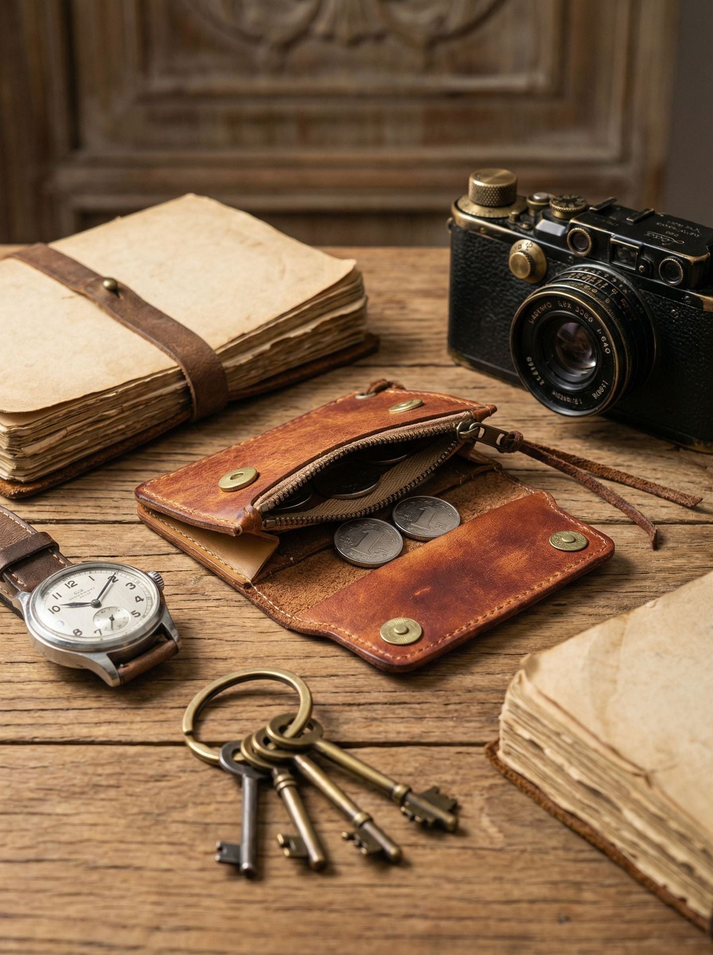 Retro Handmade Leather Card Wallets