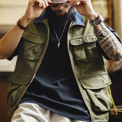 Vintage Explorer Cargo Vest Jacket