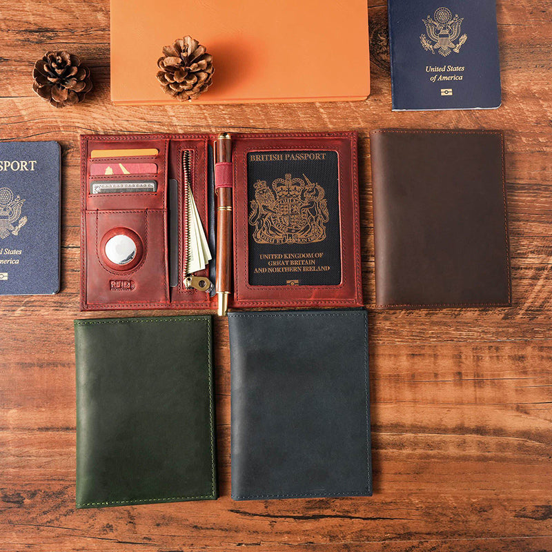 Retro Leather RFID Passport Bag Wallet