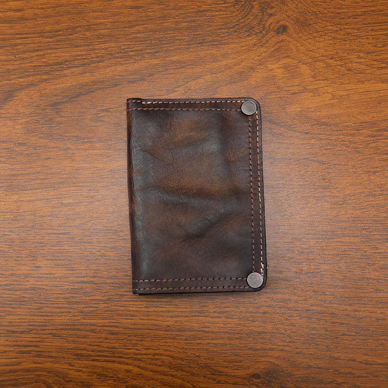 Retro Handmade Leather Wallet Multi-card Slots Wallet