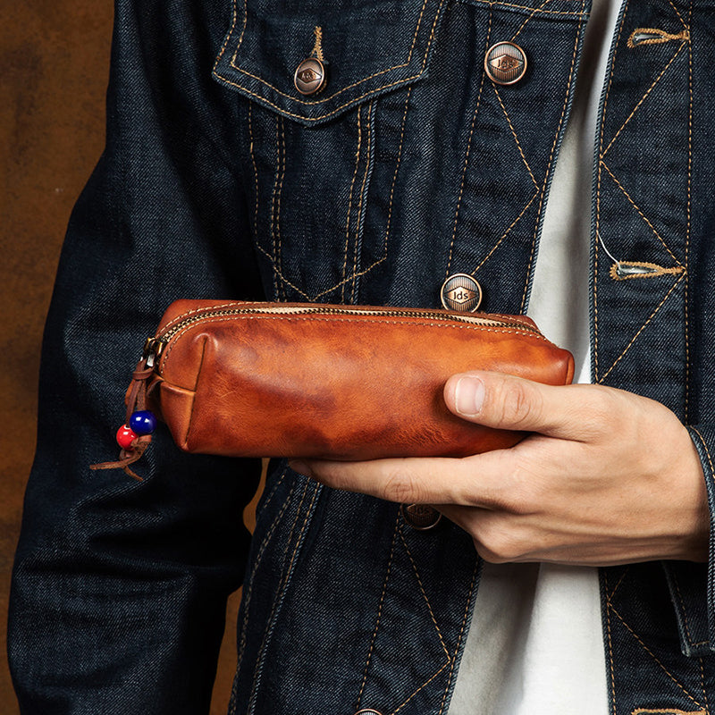 Retro Handmade Leather Storage Bag
