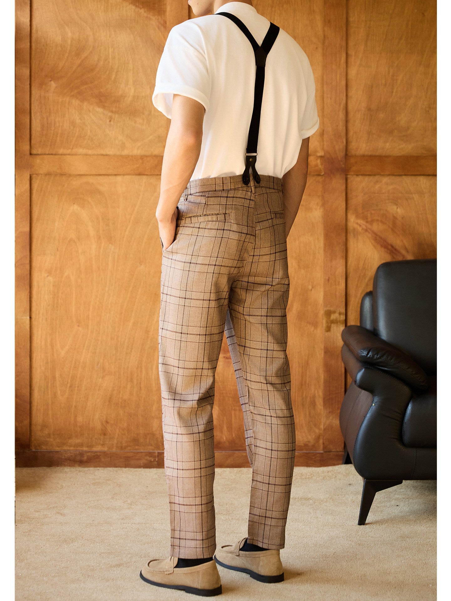Retro Style Casual Overall Pants