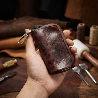 Retro Handmade Leather Key Bags Waist Bags