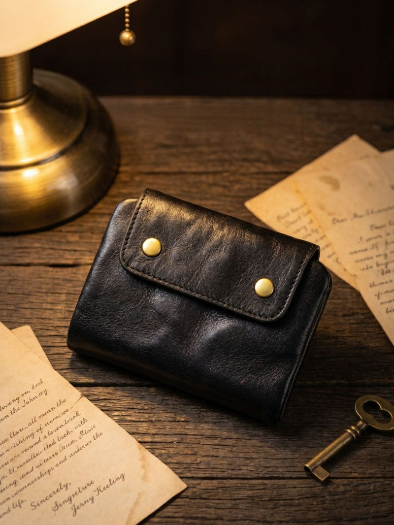 Retro Leather Handmade Short Wallets