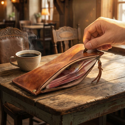 Retro Handmade Leather Card Wallets