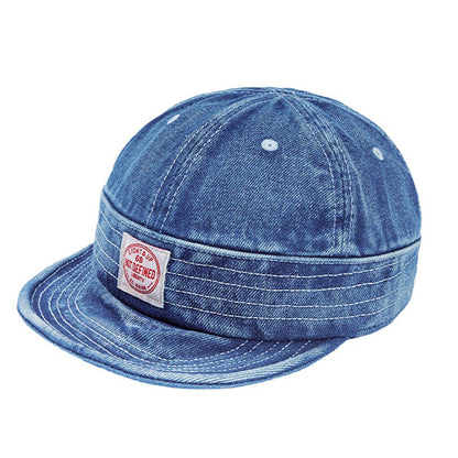 Retro Denim Flip Hat Beret Casual Cap Adjustable Hat